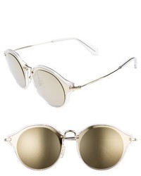 Miu Miu 49mm Cat Eye Sunglasses Brown Gold