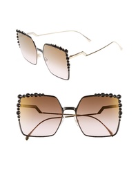 Fendi 60mm Gradient Square Cat Eye Sunglasses