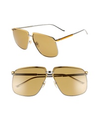 Gucci 63mm Square Aviator Sunglasses  