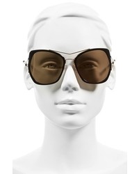 Givenchy 7031s Airy 55mm Oversized Sunglasses Brown Palladium