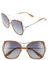 Givenchy 7031s Airy 55mm Oversized Sunglasses Brown Palladium