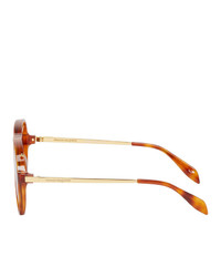 Alexander McQueen Aviator Piercing Sunglasses