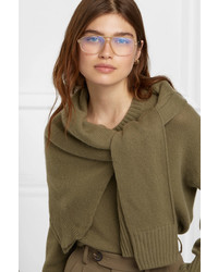 Chloé Aviator Style Acetate And Gold Tone Optical Glasses