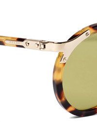Prada Aviator Style Tortoiseshell Acetate And Gold Tone Sunglasses