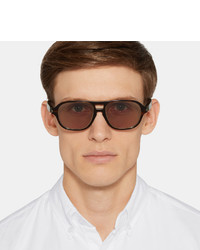 Brioni Aviator Style Tortoiseshell Acetate Photochromic Sunglasses