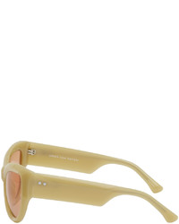 Dries Van Noten Beige Linda Farrow Edition Cat Eye Sunglasses