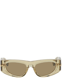 Bottega Veneta Beige Oval Sunglasses
