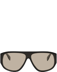 Alexander McQueen Black Graffiti Mask Sunglasses