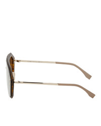 Fendi Brown Forever Shield Sunglasses