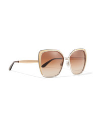 Dolce & Gabbana Butterfly Frame Silver And Gold Tone Sunglasses
