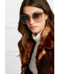 Fendi Cat Eye Gold Tone Sunglasses