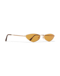 Andy Wolf Eliza Oval Frame Gold Tone Sunglasses