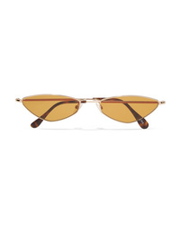 Andy Wolf Eliza Oval Frame Gold Tone Sunglasses