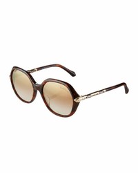 Roberto Cavalli Geometric Oversize Sunglasses Brown