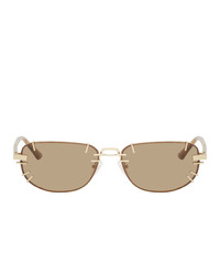 Y/Project Gold And Linda Farrow Edition Trinity Sunglasses