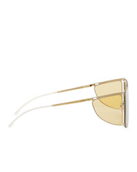 Helmut Lang Gold And Yellow Mykita Edition Hl002 Sunglasses