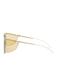 Helmut Lang Gold And Yellow Mykita Edition Hl002 Sunglasses