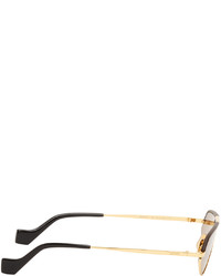 Loewe Gold Brown Geometric Sunglasses