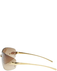 Cartier Gold Panthre De Oval Sunglasses