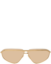 Balenciaga Gold Shiny Bb0138s Sunglasses