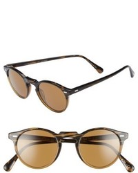 Oliver Peoples Gregory Peck 47mm Retro Sunglasses Brown