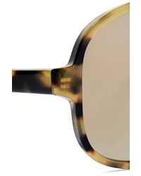 Acne Studios Hole Aviator Style Tortoiseshell Acetate Mirrored Sunglasses