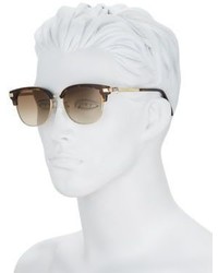 Alexander McQueen Kering 55mm Rectangular Square Sunglasses