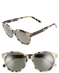 Shwood Madison 54mm Polarized Sunglasses Cream Tortoise Elm Grey