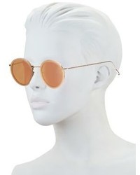 Kyme Matti 46mm Round Mirrored Sunglasses
