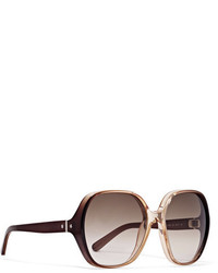Chloé Misha Oversized Square Frame Acetate Sunglasses Brown