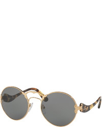 Prada Monochromatic Round Sunglasses