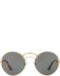 Prada Monochromatic Round Sunglasses