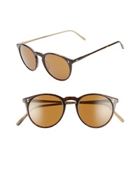 Oliver Peoples Omalley 48mm Round Sunglasses