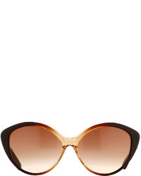 The Row Ombre Cat Eye Sunglasses Brown