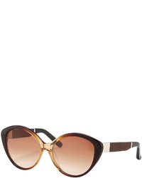 The Row Ombre Cat Eye Sunglasses Brown