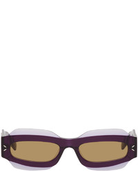 McQ Purple Rectangular Sunglasses
