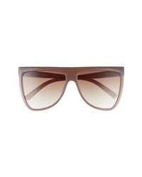 Le Specs Reclaim 60mm Flat Top Sunglasses