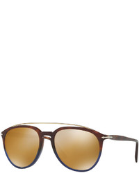 Persol Reflex Edition Po3159s Mirrored Pilot Sunglasses Terra E Oceano