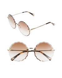 Chloé Rosie 60mm Scalloped Rimless Sunglasses