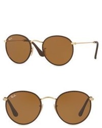 Ray-Ban Round Craft Leather Sunglasses