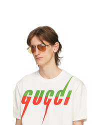 Gucci Silver Gg0742s Sunglasses