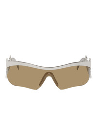 Loewe Silver Logo Mask Sunglasses