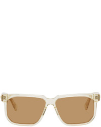 Bottega Veneta Transparent Acetate Rectangular Sunglasses