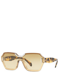 Prada Two Tone Hexagonal Sunglasses