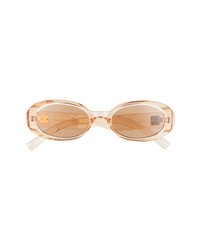 Le Specs Work It 53mm Oval Sunglasses In Nougat Tan Tint At Nordstrom