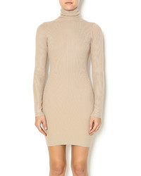 Hera Collection Beige Turtleneck Sweater Dress