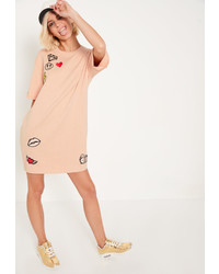 Missguided Nude Badge Sweater Dress