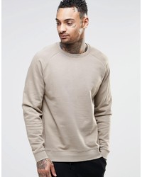 Asos Brand Sweatshirt In Beige