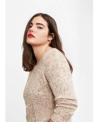 Violeta BY MANGO Flecked Linen Blend Sweater