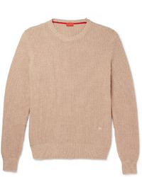 Isaia Knot Stitch Cotton And Cashmere Blend Sweater